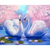 Опт-картина / Painting by numbers 40x50 Swan tenderness