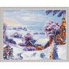 Опт-картина / Khảm kim cương 40x50, thạch tròn Ngôi làng mùa đông