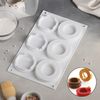 Доляна / Forma para mousse de sobremesas e pastéis "Ring", 29,5 × 17,3 cm, 6 orifícios, branca