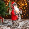 Зимнее волшебство / Doll "Santa Claus, in a red coat with skis"