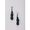 Lace earrings "Joan of Arc" black
