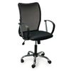 Armchair BRABIX "Spring MG-308", with armrests, chrome, black fabric TW