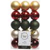 Kaemingk / Colección de bolas de plástico Gracy - Nochebuena 6 cm, 30 piezas