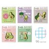 Альт / Notebook A5 96 l. bracket, cage, hybrid varnish, "Avocado" / 10 pcs.