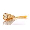Гусевской Хрустальный завод / Crystal goblet "Horn" amber small