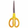 Scissors BRAUBERG "Extra" 185 mm, classic shape, ribbed rubber inserts, orange-yellow