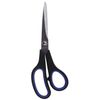 BRAUBERG shears "Soft Grip", 216 mm, rubber insert, gray-green, 3-sided sharpening cards.up with th