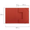 Folder on elastics BRAUBERG "Office", red, 300 sheets, 500 µm
