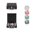 GamesDealer / 100 Chips Leder Braunes Pokerset - Ermäßigt