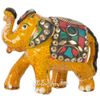 Kaemingk / Ceramic figurine Elephant Indian 10 cm yellow