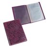 BEFLER / Portefeuille conducteur Guipure, cuir véritable, gaufré, 6 poches plastiques, violet