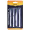 Stainless steel tweezers set, 4 items, SPARTA, blister