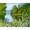 Опт-картина / Malen nach Zahlen 40x50 Gänseblümchen am See