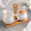 Доляна / Doliana / Serving set "Estet. Tulip", 2 items: milk jug 200 ml, sugar bowl with a spoon 170 ml