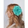 Milotto / Hairpin-brooch "Rose" aquamarine