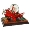 Composition", the Plane Santa Claus" with the water globe, with snow, with lights, music