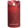 Kaemingk / LED candle Living Flame 15 cm red wax battery operated, timer