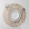 Доляна / Doliana / Set of kitchen napkins "Fan", 38 × 38 cm, 4 pcs, gold color