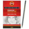 Koh-I-Noor / Set of solid graphite pencils "Progresso" 12 pcs, 2B