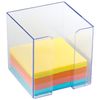 Suporte para bloco de papel STAMM, plástico, 90x90x90 mm, transparente