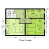 Frame country house "Peter" 1 option, the project 476, the Prod