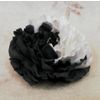 Milotto / Broche de horquilla "Rosa" blanco y negro