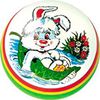 Ball with coloring by the method of multicolor pad printing and hand drawing