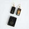 Палех / Palekh / Set of earrings and pendant, master Kuzmenko
