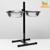 Пижон / Dude / Stand with bowls, 2 x 2.5 L, height 60 cm, collapsible, black