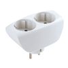 ЭРА / Mains tee 2 sockets, grounded, with shutters, white