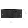Purse mens BEFLER "Classic", 100х90 mm, genuine leather button, black