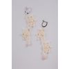 Lace earrings, Juliet cream