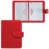 GALANT / Business card holder / single row card holder "Ritter", 24 cards, smooth leather effect, clasp, burgundy