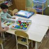 Children's table "Preschool", 900 x450 x400-580 mm, adjustable, growth 0-3 (85-145 cm), plastic, beech, ivory