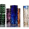 Гусевской Хрустальный завод / Crystal vase "Consul" medium amber-blue