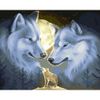 Опт-картина / Painting by numbers 40x50 Wolves and the moon