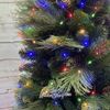 Kaemingk / Christmas tree garland 180-240 cm Dew rays, 16 strands, 832 multi-colored mini LED lamps, green wire, IP44