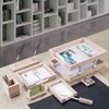 The table set BESTAR "Nefertum" solid wood (beech), 9 items, color is "bleached oak"