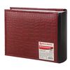 BRAUBERG photo album for 100 photos 10x15 cm, under the skin of a crocodile, the paper of the page of Bordeaux