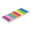 Bookmark adhesive BRAUBERG NEON plastic, 45х12 mm, 8 colors x 25 sheets, on a plastic ruler 12 cm