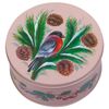 Жостово / Round medium tin can, author Pichugina L. 15x15x10 cm