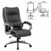 Ofis koltuğu BRABIX PREMIUM "Strong HD-009", 200 kg'a kadar YÜK, siyah eko-deri, gri kumaş