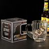 Дарим Красиво / Presenting Beautifully / Mug "Impenetrable", wood grain, 3 bullets, for beer, 500 ml