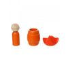 Woodlandtoys / Clasificador "Chicos con sombreros y barriles"