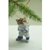 Ярославская майолика / Weihnachtsspielzeug "Tiger auf Schlittschuhen"