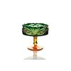 Гусевской Хрустальный завод / Crystal vase for cookies "Swede" amber-green
