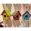 Kaemingk / Garden decoration Birdhouse Flowers from Alesund 31 * 18 cm blue