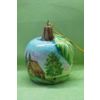 Ярославская майолика / Christmas tree toy "Apple with landscape"