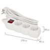 SONNEN / Power strip U-135GS, 3 sockets, with grounding, switch, 10 A, 5 m