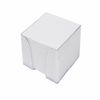 STAFF / Block for notes in a transparent stand, cube 9x9x5 cm, white, whiteness 90-92%